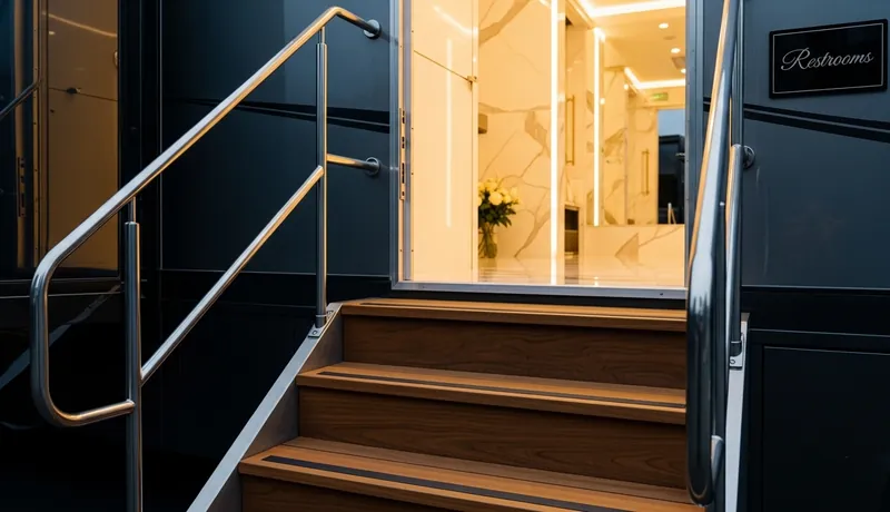 Elegant wedding restroom trailer round rock